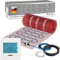 VILSTEIN Elektrische Fußbodenheizung 150W - Komplett-Set - Für nahezu alle Bodenbeläge | 6m2 - 12m