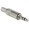 DeLOCK 65532 Steckverbinder 3,5 mm silberfarben – Drahtverbinder (3,5 mm, silberfarben, Metall)