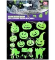 W WIDMANN MILANO Party Fashion 86851 - Leuchtende Halloween Deko-Sticker, Glow in the Dark, 21 x 15 cm, Aufkleber, Dekoration, Halloweenparty, Mottoparty