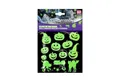 Widmann S.r.l. Dekoobjekt Leuchtende Halloween Deko Sticker 'Kürbis und Katz