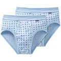 Schiesser Herren Slip Sportslip, 2er Pack, Gr. Medium (Herstellergröße: 5 (M)), Blau (802-air)