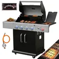 Gasgrill Edelstahl Vaiko 4 Brenner + 800°C Infrarot Keramik Brenner Prime Zone