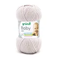 Gründl Baby uni Strickgarn/Häkelgarn (OEKO-TEX zertifizierte Wolle, strapazierfähig und pflegeleicht, 70% Polyacryl 30% Polyamid, 50 g / 150 m, Nadelstärke: 3,5-4,5, 1 x 50 g), ecru