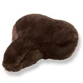 Reissner Lammfelle Fahrradsattel Bezug Fahrradsattelüberzug aus Merino Lammfell FSB-A-1 Dunkelbraun Mocca 30x20cm