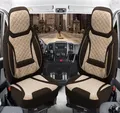 Schonbezüge Sitzbezüge für Mercedes Vito V Klasse W447 Bj ab 2014 in Braun/Beige