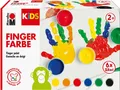 Marabu 0303000050800 KiDS Fingerfarben-Set 6 leuchtenden Farben à 35 ml Malen