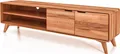 TV-Board Gerg aus Kernbuche massiv 180x40x48 mit 2 Türen und 2 offenen Fächern