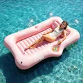 Aufblasbares Poolbett mit Tassenhalter Meerjungfrau Schwanzform Sommer Spielzeug