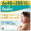 Pampers Feuchte Tücher Aqua Soft touch 6x Feuchttücher 288 Stück