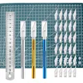 Cutter Set mit 30 Klingen und Zubehör für präzise DIY Kunstprojekte