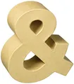 GLOREX 6 2029 127 - Papp - Zeichen &, aus brauner Pappe, ca. 17,5 X 5,5 cm groß, zum bemalen und bekleben, für Serviettentechnik und Décopatch, ideal als Dekoration