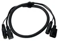 Pronomic Stage IECD-1 DMX Hybridkabel C/DMX (Kombi-Kabel für Stromversorgung und DMX-Signal, Länge: 1 m) Schwarz