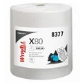 WypAll X80 Power Clean Tücher, 1-lagige, industrielle Reinigungstücher mit Hydroknit-Technologie, wiederverwendbar, auf rauen Oberflächen geeignet, 1 Großrolle x 455 Wischtücher, Artikel-Nr. 8377