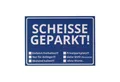 FTWdesign Notizblock Die Scheisse Geparkt! Notizzettel mit StVO für Windschutzscheibe im