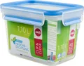 CLIP & CLOSE Frischhaltedose 1,1 Liter (transparent/blau, rechteckig, Hochformat)