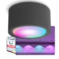 CELI-X Aufbauspot flach Deckenspot anthrazit mit WLAN Smart RGB LED Modul 230V