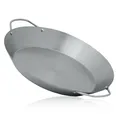 Mahlzeit traditionelle Paella Pfanne für 6 Personen Ø 35 cm, Edelstahl Pfanne