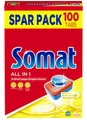 Somat All in 1 Spülmaschinen Tabs (100 Tabs), Geschirrspül Tabs für strahlende Sauberkeit auch bei niedrigen Temperaturen, kraftvoll gegen Eingetrocknetes