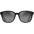 Maui Jim KU?IKAHI ASIAN FIT _ Glänzend Schwarz mit Hellgrau transparent (GS647-14A)