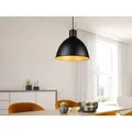 Industrial Pendelleuchte einflammig Metall Schwarz Gold für Esstisch & Kochinsel - Weiß