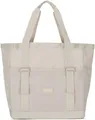 Beige Strandtas aus recyceltem PET mit Rits für Familie