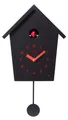 Cuco Clock Kuckucksuhr REIHENHAUS mit Pendeluhr Wanduhr, Moderne Schwarzwalduhr, 28,3 × 22,8 × 10,4cm, Pendeluhr mit Nachtruhefunktion, Vogelgezwitscher, Vogelstimme