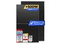 Solakon Solarmodul 500W, N-Type bifaziales monokristallines Glas-Glas Solarpanel, 40v Photovoltaik Solarmodule/Solar Module für Balkonkraftwerk/Solaranlage, Solar Panel für Photovoltaik Komplettanlage (1 Stk)