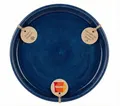 Teramico Vogeltränke/Teller/Untersetzer für Pflanzgefäße Blumentöpfe Blau Weiß Anthrazit glasiert aus Steinzeug 24cm - 42cm -frostfest- (32cm, Royal Blau)