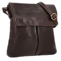Gusti Leder Umhängetasche Damen Veha - Schultertasche Echtleder Handtasche Vintage Crossbody Bag Braun - Zeitloser Stil für Alltag & Abend