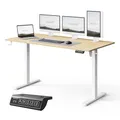 SENSE7 Nojo Light Elektrischer Schreibtisch Schwarzkiefer 140x70cm, 70kg – Großer moderner Schreibtisch mit Charakter