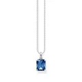 Thomas Sabo Damen Kette mit blauem Stein Silber, aus 925er Sterlingsilber in zeitlos-elegantem Design, Länge 45cm, KE1964-699-1-L45V