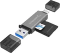 SABRENT Kartenleser Adapter USB C 3.2 Gen1 SD Micro SD TF MMC OTG 5Gbps PC Mac