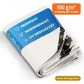 Premium Abdeckplane Wasserdicht [500x700cm] – Uv Beständige [650 G/m2] Lkw Plane Mit Ösen, Pvc Gewebeplane Für Holz, Garten, Dach & Bau – Winterfeste Schutzplane – Weiß – 35m2 - Nemaxx