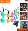 Elegante 11M Solar Lichterkette Aussen mit 60 LEDs – Ideal für Garten und Balkon