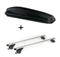 Dachbox JUEASY300L+Dachträger KING1 für für Opel Zafira C Tourer 5Tür ab 11