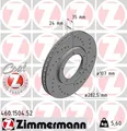 2x Bremsscheibe SPORT Z ZIMMERMANN 460.1504.52 für 911 PORSCHE Carrera Speedster