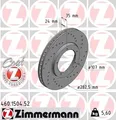 2x ZIMMERMANN Bremsscheibe 460.1504.52 für PORSCHE