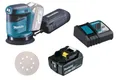 Makita DBO180Z Akku-Exzenterschleifer 18V mit 1x Akku 18V 5Ah und Ladegerät
