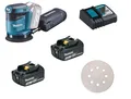 Makita DBO180Z Akku-Exzenterschleifer 18V DBO180 mit 2 Akkus 3Ah und Ladegerät