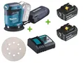 Makita DBO180Z Akku-Exzenterschleifer 18V DBO180 mit 2 Akkus 6Ah und Ladegerät