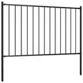 vidaXL Zaunelement Woerden mit Pfosten Stahl 1,7 x 1,25 m Schwarz - Schwarz