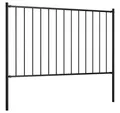 vidaXL Gartenzaun, Zaunfeld mit Pfosten Pulverbeschichteter Stahl 1,7 x 1,25 m