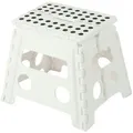 ZOLLNER Tritthocker, 100% Kunststoff, bis ca. 120 kg belastbar, Antirutschnoppen schwarz|weiß 29 cm x 30 cm x 22 cm