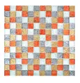 Mosani Mosaikfliesen Mosaik Fliesen Glasmosaik gold silber schwarz orangerot