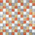 Mosaik Fliesen Glasmosaik gold silber schwarz orangerot Struktur Wand Fliesen...