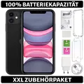 Apple iPhone 11 -  64GB - 100% BATTERIE- Grau Schwarz - XXL Set - Zustand: GUT