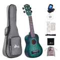 21" Sopran Ukulele Anfänger Set Kinderm Erwachsene, Einzigartiges Farbdesign,...