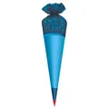 Roth Schultüte Stoffbezug mit Satinschleife in Blau, 70cm, rund, zum Aufbügeln