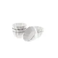 COFI 1453 Muffinform Dessertschalen 6er Set aus Porzellan - Lotus Design Weiß