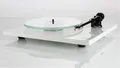 rega Planar 2 Plattenspieler inkl. transparenter Abdeckhaube weiß/schwarz Plattenspieler (Riemenantrieb)